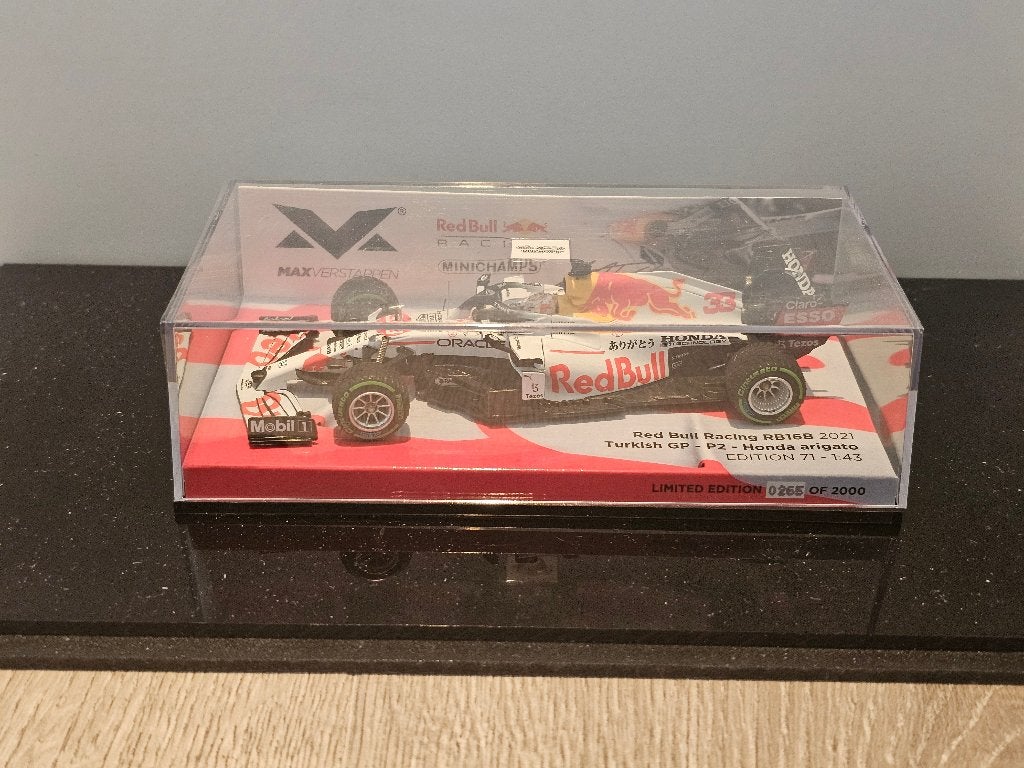 RB16B, Max Verstappen #33, 2nd GP Turkije, Arrigato. <NIEUW>, Ophalen of Verzenden, Nieuw, Auto, MiniChamps