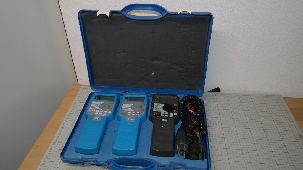 nieaf set van 3 megger-aardlek-impedantie rct-s elt-s irt-s, Doe-het-zelf en Verbouw, Meetapparatuur, Nieaf, Gebruikt, Multimeter