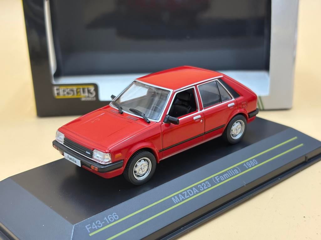 Mazda 323 1980 1:43 First43, Ophalen of Verzenden, Nieuw, Auto, Overige merken