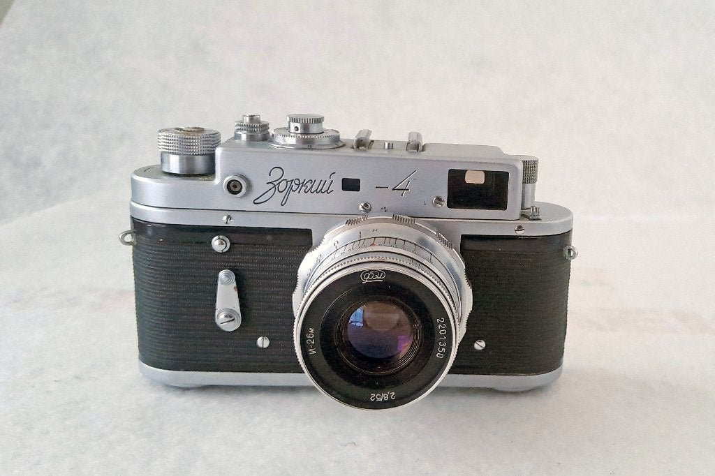 Zorki 4 vintage 35mm camera, Industar 52mm f2.8 Tessar lens, Ophalen of Verzenden, Gebruikt, Compact, Overige Merken
