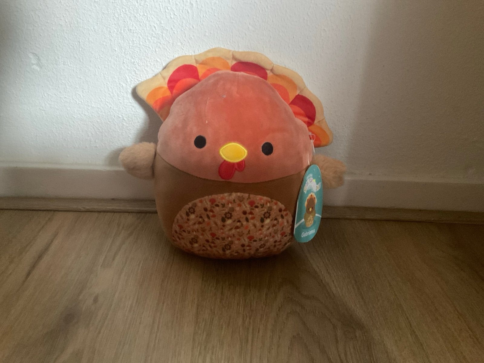 Squishmallow Gobrianna de Kalkoen - Zo goed als nieuw, Overige karakters, Overige typen, Ophalen of Verzenden, Middelgroot (20 tot 80 cm)