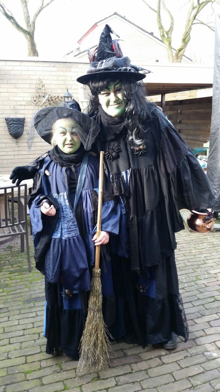 2 zelf gemaakte heksen pakken, Ophalen of Verzenden, Zo goed als nieuw, Maat 42/44 (L), Carnaval
