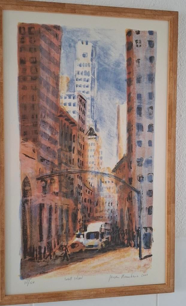 Jeroen Hermkens - Wall Street (2000) - Gesigneerd, Ophalen of Verzenden