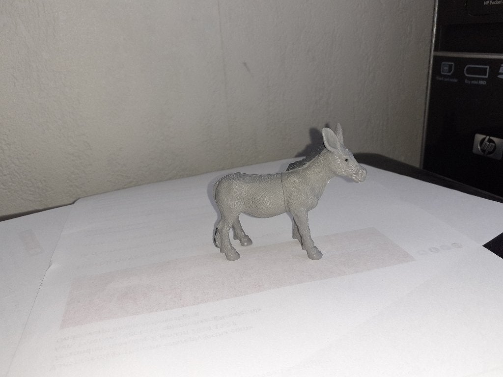 Ezeltje, dierfiguur 7 cm (geen Schleich), Verzenden, Gebruikt, Boerderijdier, Beeldje of Figuurtje