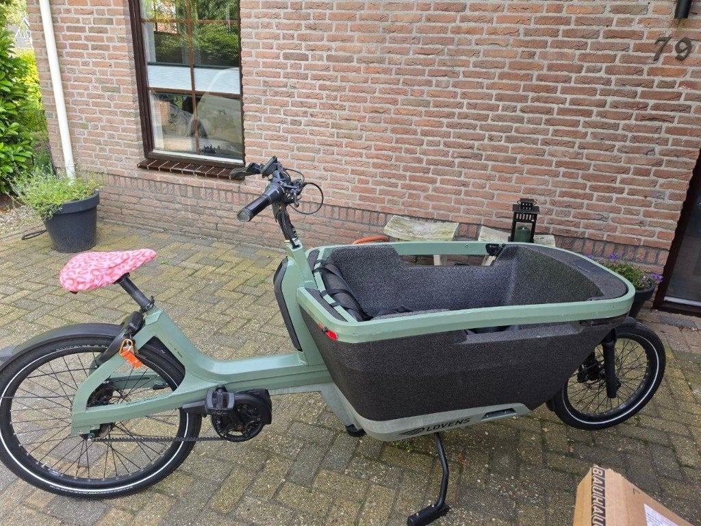 Lovens Explorer  bakfiets 50 nieuwe acc met regekap, Elektrisch, Zo goed als nieuw, 2 kinderen, Ophalen