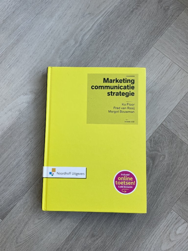 Boek Marketing Communicatie Strategie, Diverse auteurs, Ophalen of Verzenden, Zo goed als nieuw, Economie en Marketing