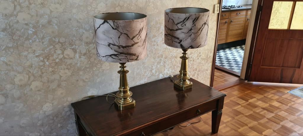 2 x schemerlamp messing, Ophalen