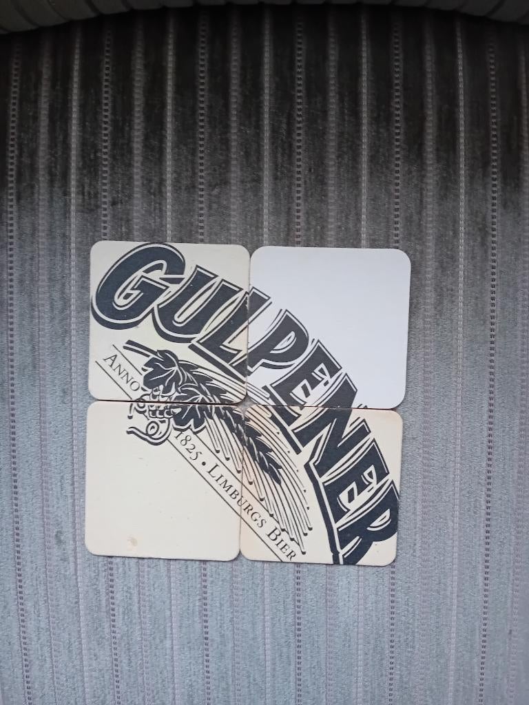 4 bierviltjes GULPENER, Ophalen of Verzenden, Zo goed als nieuw, Viltje(s), Overige merken
