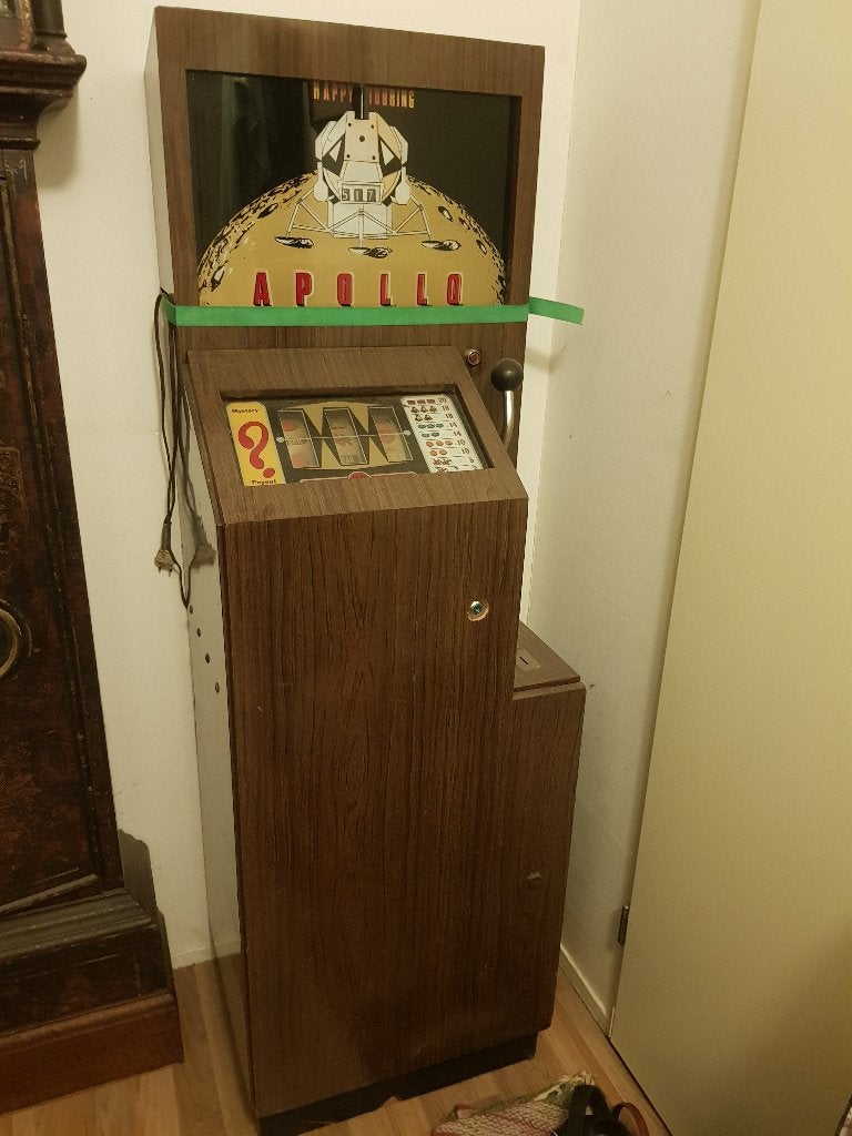 Vintage Apollo fruitautomaat gokkast uit de jaren 70., Gulden, Ophalen, Gebruikt