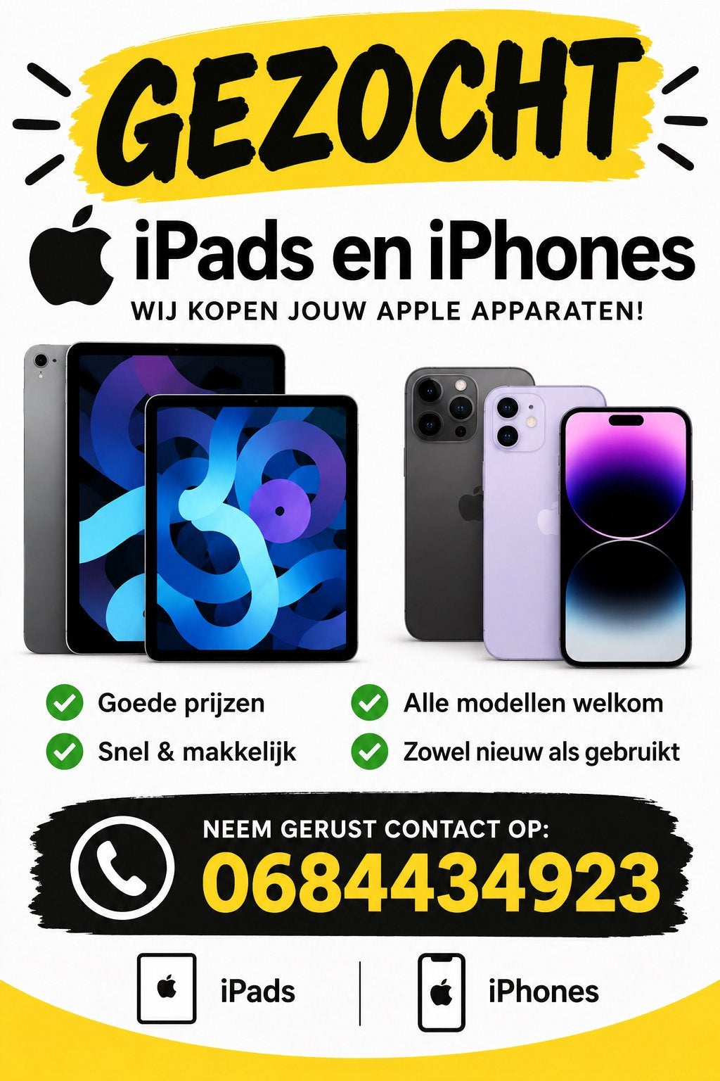 Gezocht iPads kan snel worden opgehaald zie je advertentie