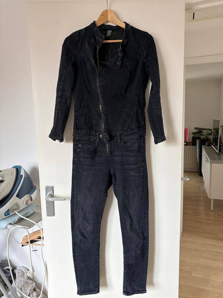 G-Star RAW spijker jumpsuit, Ophalen, Gedragen, Maat 36 (S), Zwart