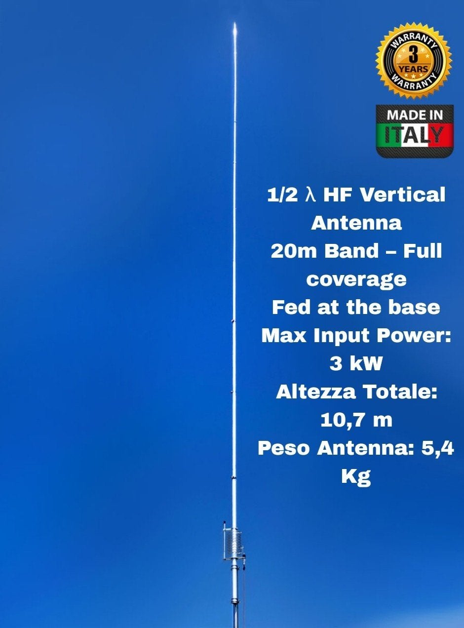 Grazioli HW20Vertical 20 meter monoband max input 3 KW, Telecommunicatie, Antennes en Masten, Ophalen, Zo goed als nieuw, Antenne
