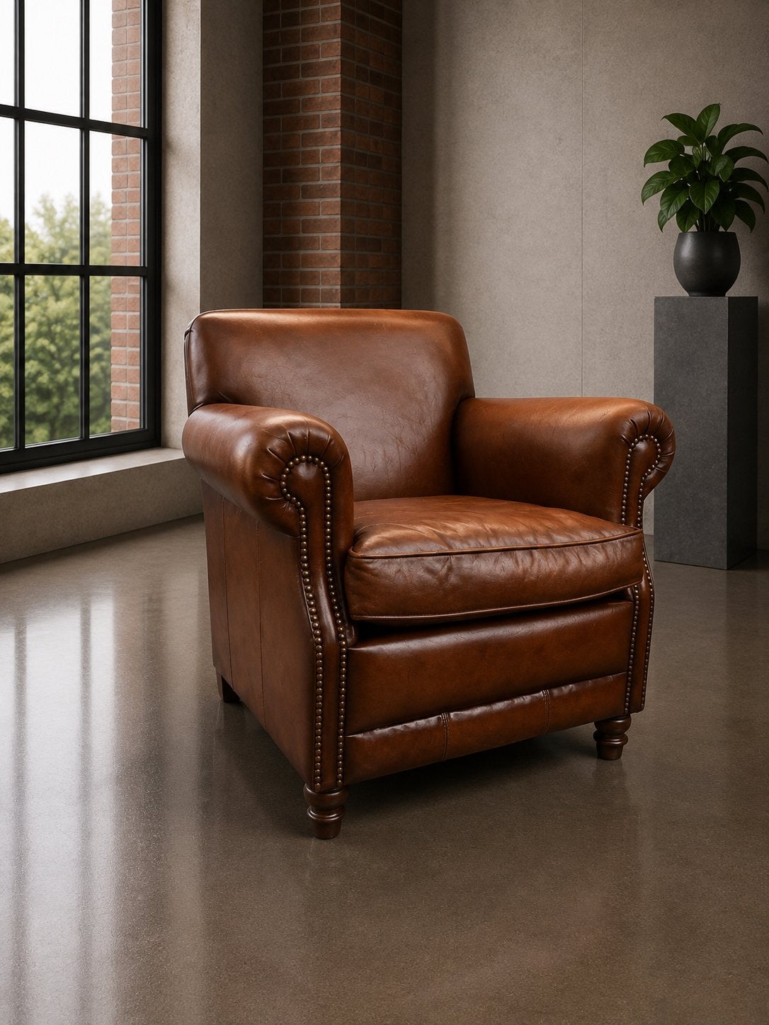 Prachtige vintage clubfauteuil van Muylaert in schapenleer, Huis en Inrichting, Fauteuils, Ophalen of Verzenden, Gebruikt, 75 tot 100 cm