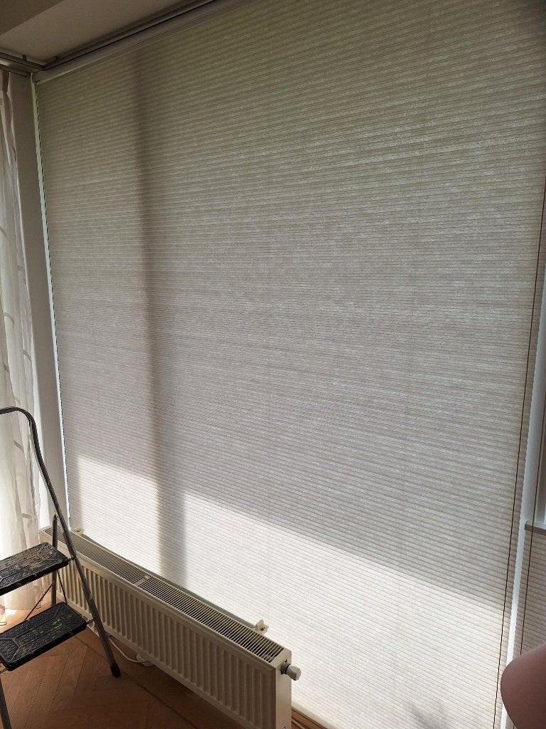 plisse nieuw Duette+ met smartcord bediening, Ophalen, Koordbediening, Beige, 209 cm