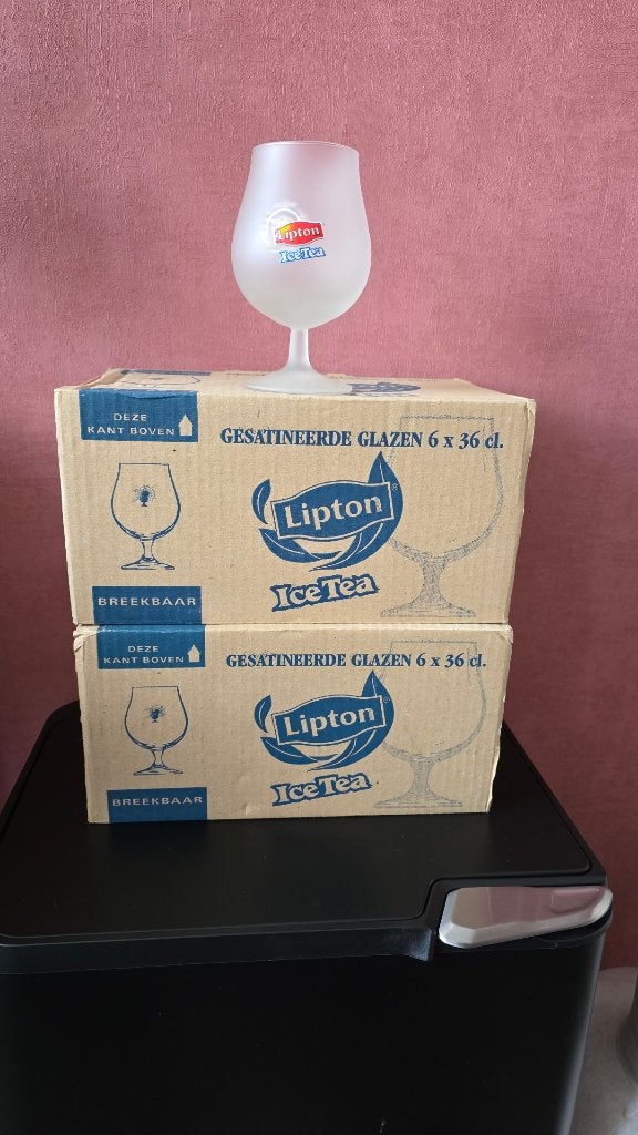 Liptonice Glazen 36cl🍷6 Stuks Per Doos🍷🍷2 Dozen Nieuw, Ophalen, Glas of Glazen, Overige merken, Nieuw
