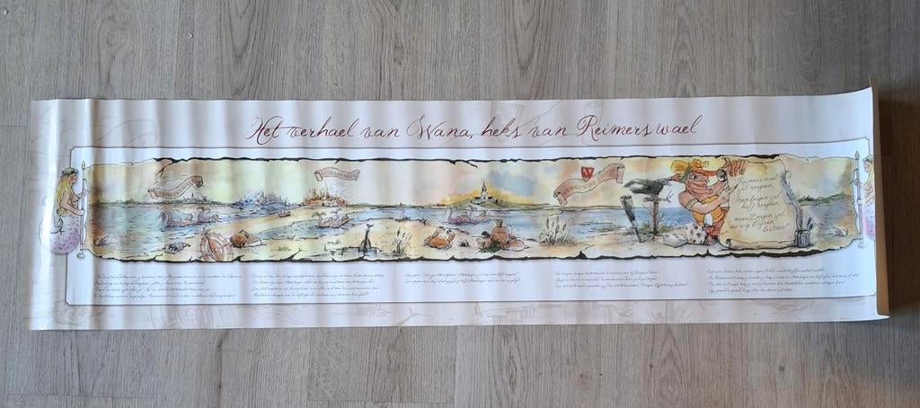 Het verhaal van Wana, heks van Reimerswaal, Verzamelen, Posters, Deurposter of groter, Rechthoekig Liggend, Ophalen of Verzenden