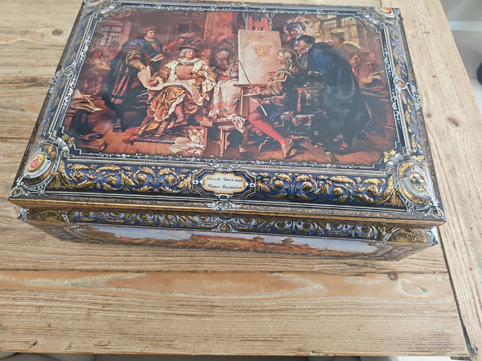 Vintage Lebkuchen-Schmidt Koekblik Nürnberg / Dürer, Verzamelen, Ophalen of Verzenden, Gebruikt, Koek(jes), Overige merken
