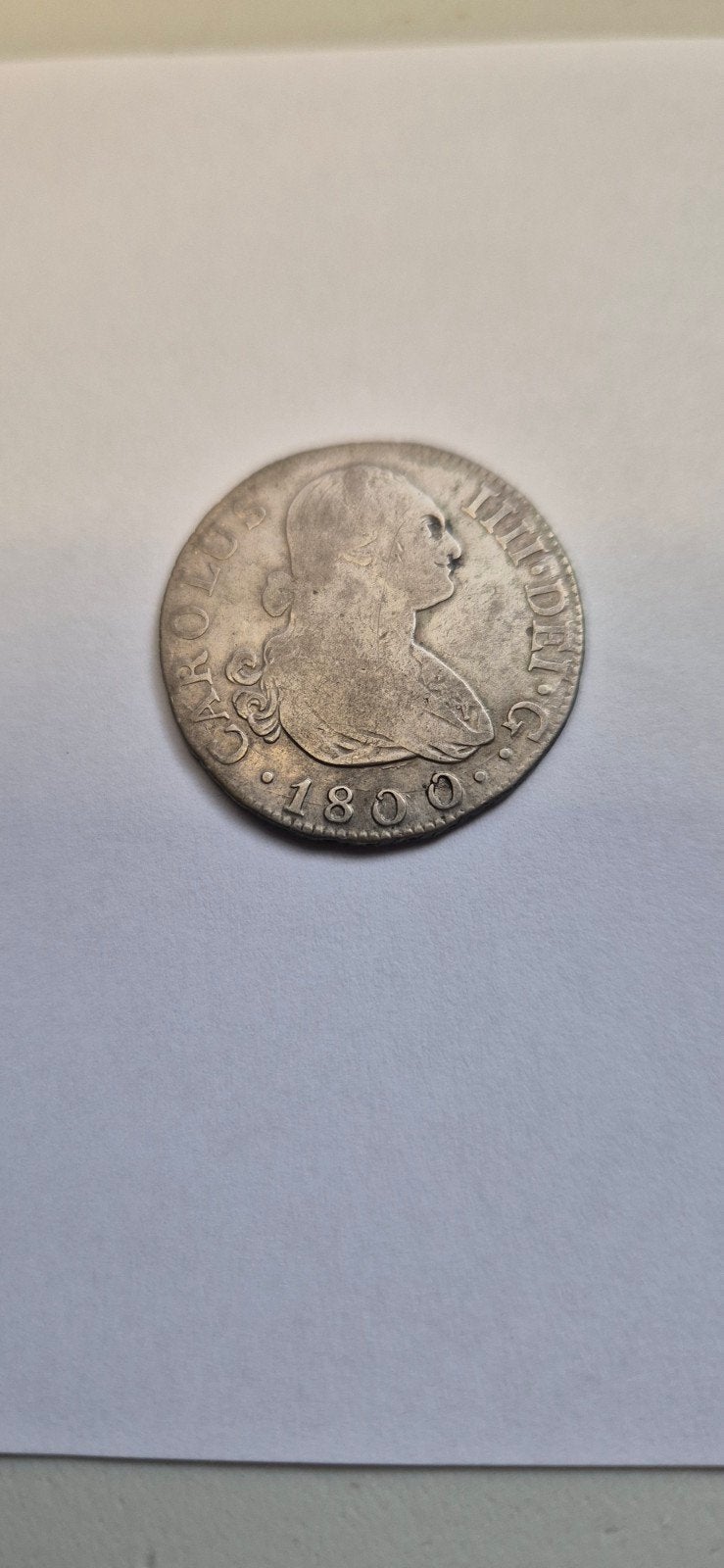 Zilveren Spaanse munt 2 real 1800 - Ferdinand VII, Verzenden, Overige landen, Losse munt, Zilver