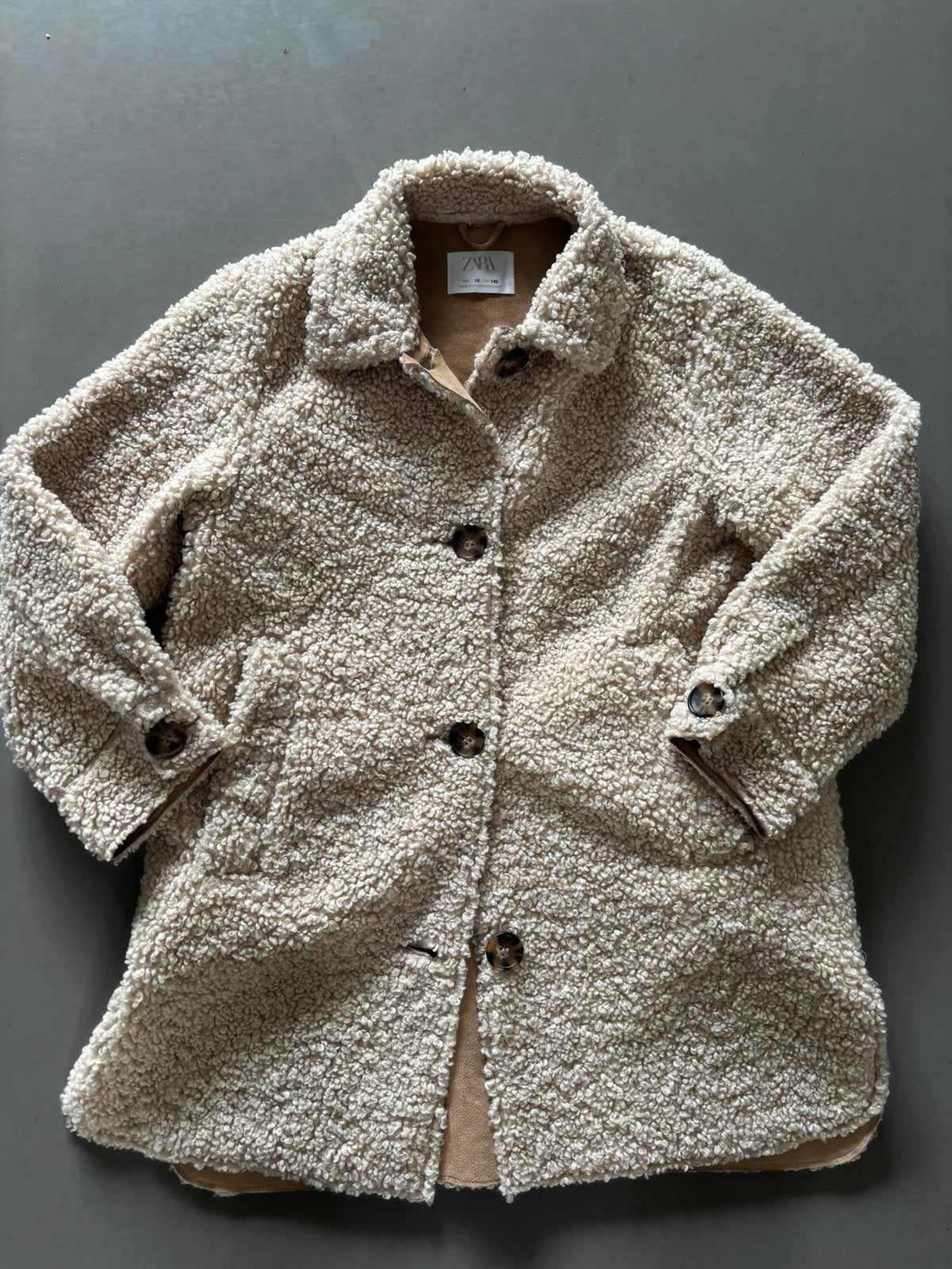 Zara teddy jas maat 140, Ophalen of Verzenden, Gebruikt, Meisje, Jas