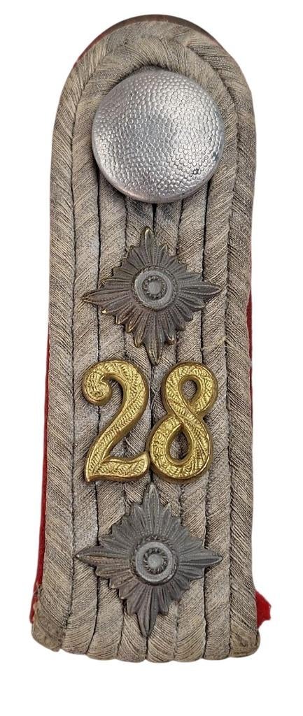 duitse hauptmann shoulder strap Artillerie-Regiment 28, Ophalen of Verzenden, Duitsland, Embleem of Badge