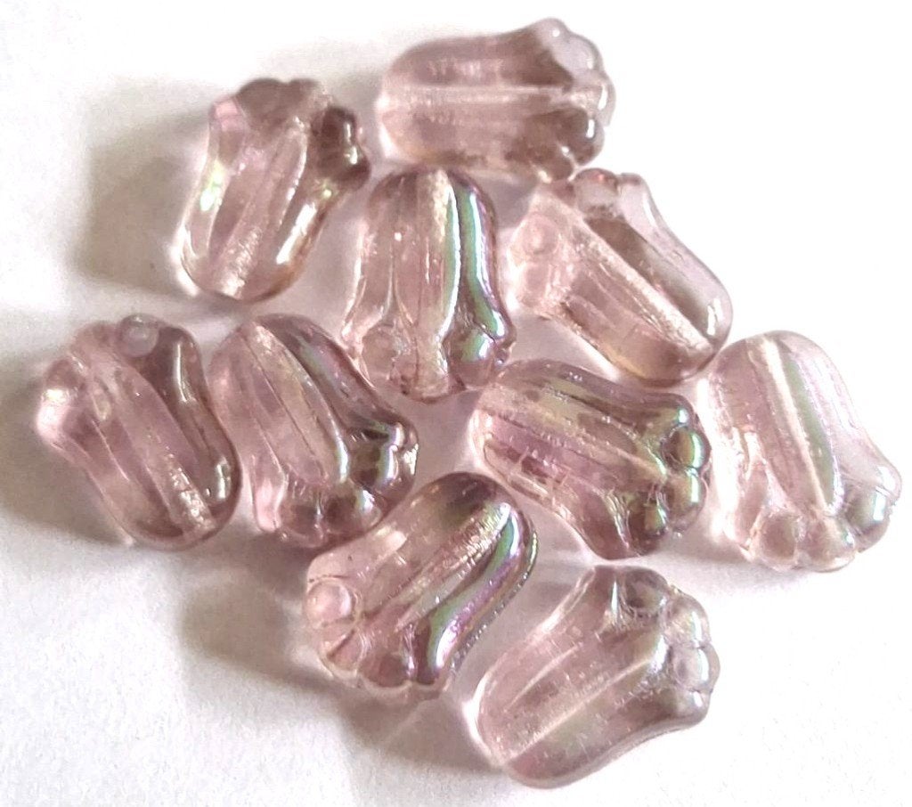 Tsjechische bloem kelk glas kralen 12x8 mm 6, Hobby en Vrije tijd, Kralen en Sieraden maken, Verzenden, Nieuw, Kraal