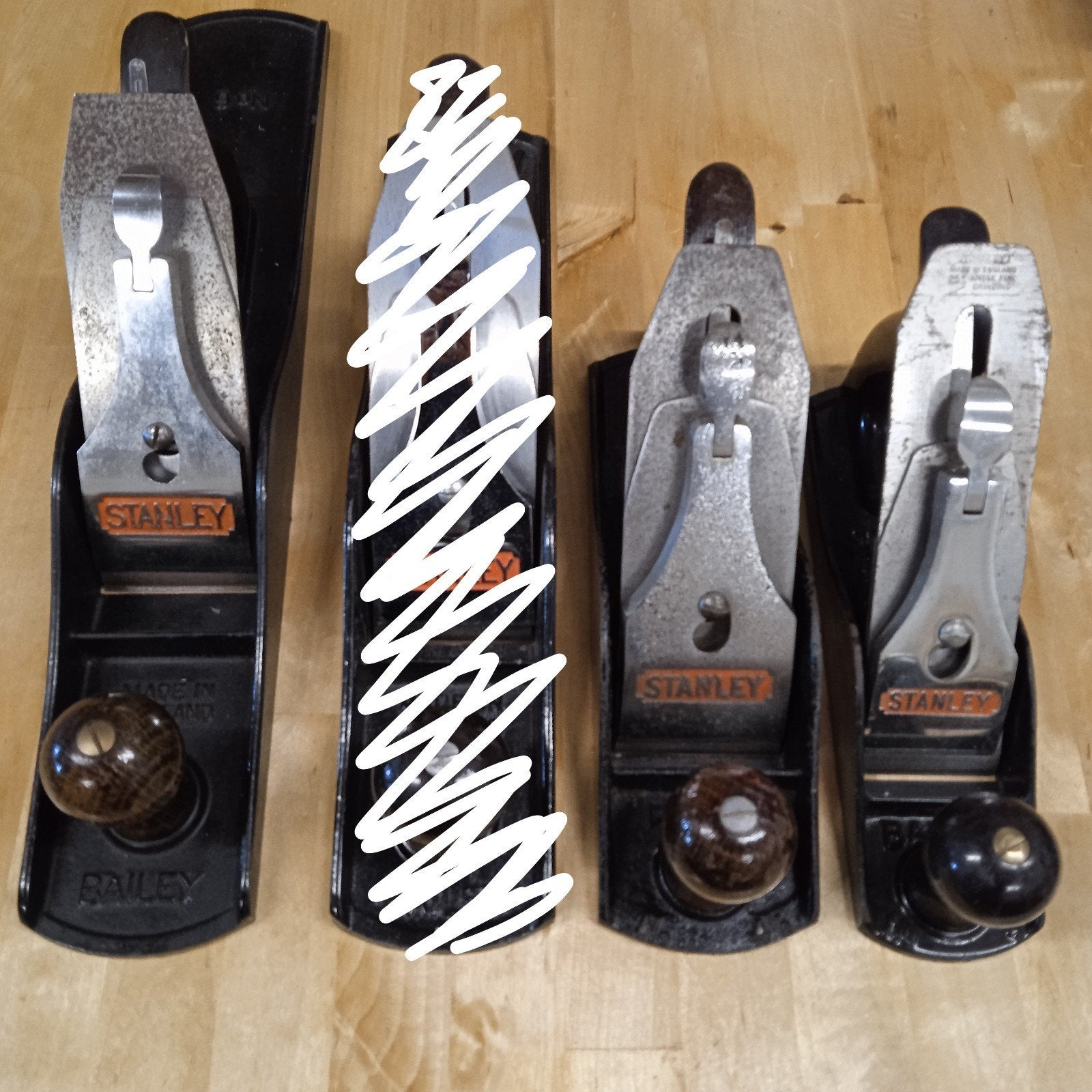 Set van 3 Stanley Bailey schaven (No. 4, 4 1/2, 6), Verzenden
