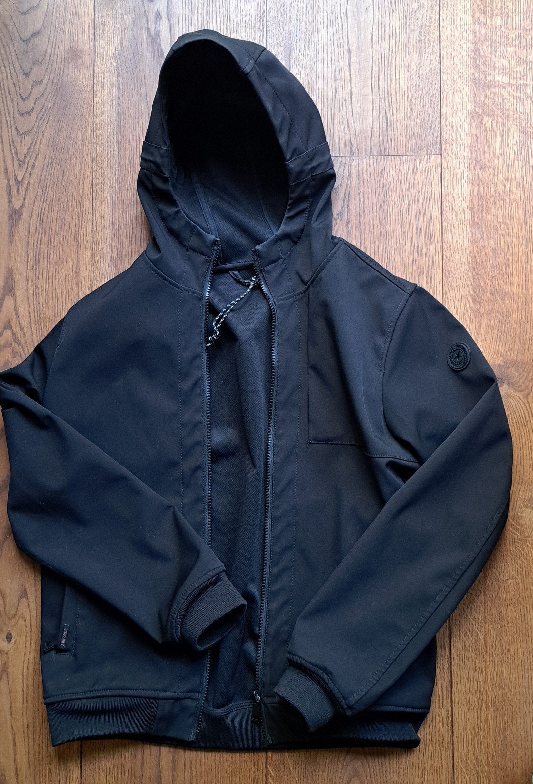 Airforce softshell jas zwart - maat 12 jaar, Jongen of Meisje, Ophalen of Verzenden, Zo goed als nieuw, Airforce