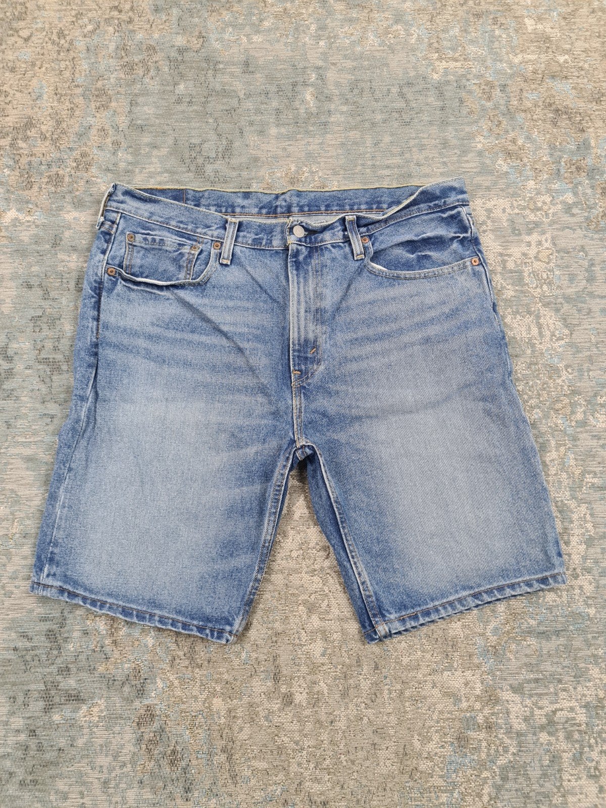 Levi's 502 Short W36 100% katoen Bronno3632 Bronno3634 Blauw, W36 - W38 (confectie 52/54), Levi Strauss Nederland, Zo goed als nieuw