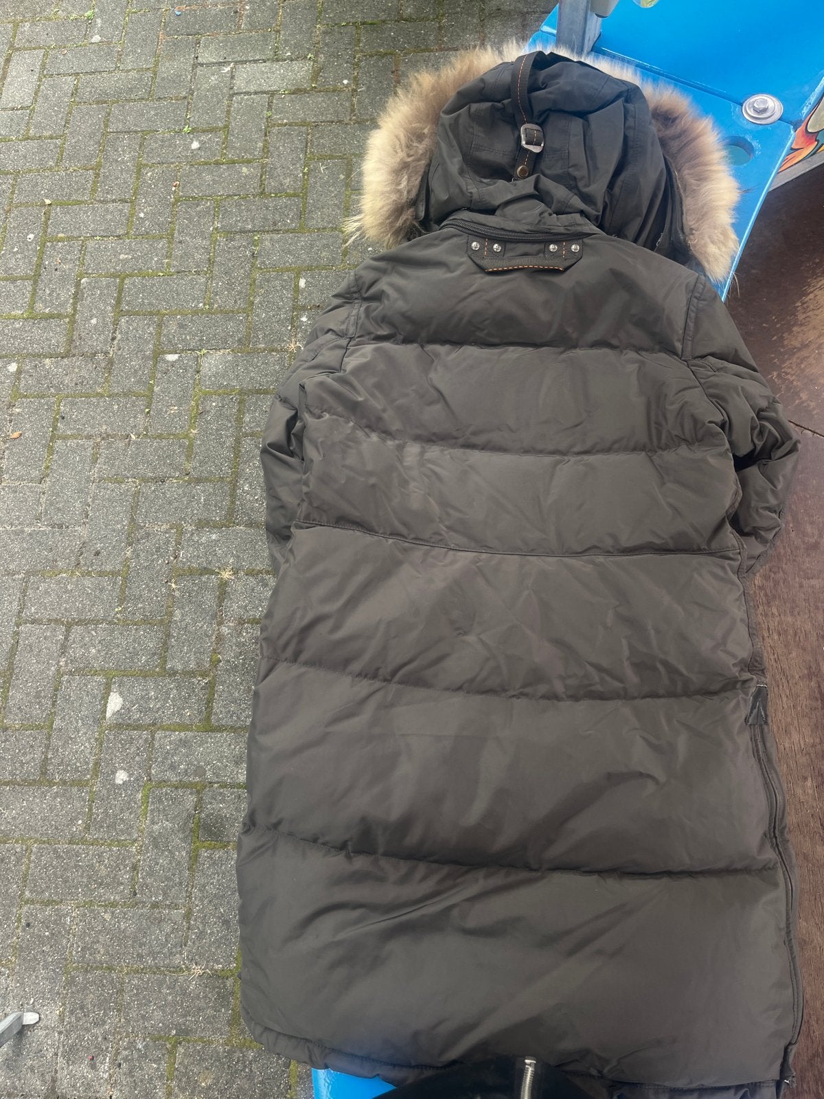 Parajumpers Masterpiece Series donsjas met bontkraag, Ophalen of Verzenden, Gedragen, Maat 38/40 (M), Groen