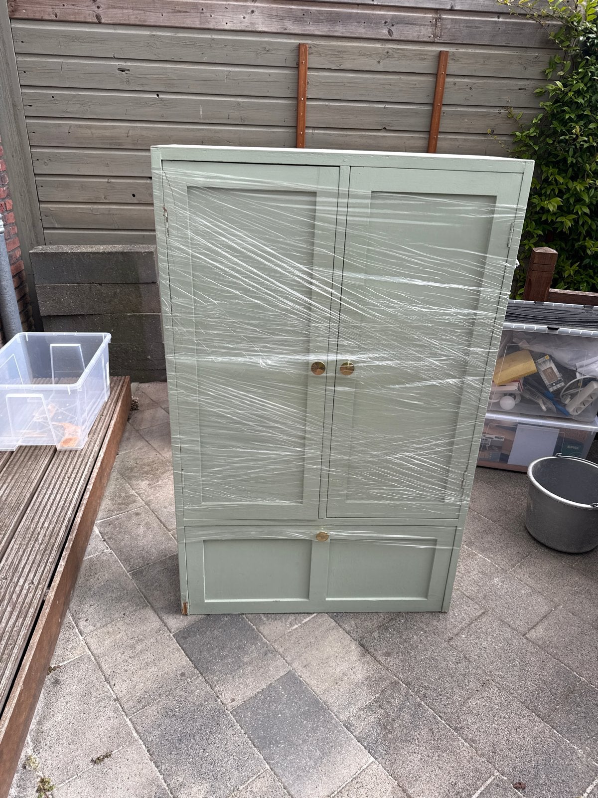 Kast opknapper - Houten kast met planken, Ophalen, Gebruikt, 100 tot 150 cm, 50 tot 100 cm
