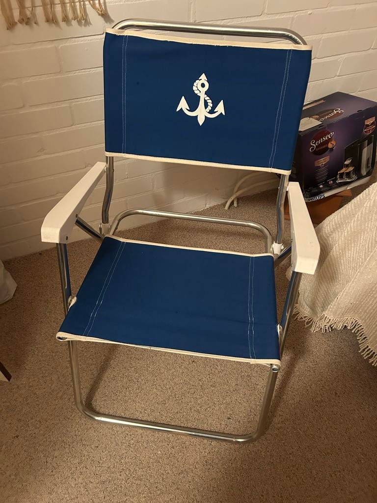 2x ( forma) aluminium dekstoel klapstoel met Anker, Ophalen of Verzenden, Gebruikt, Campingstoel