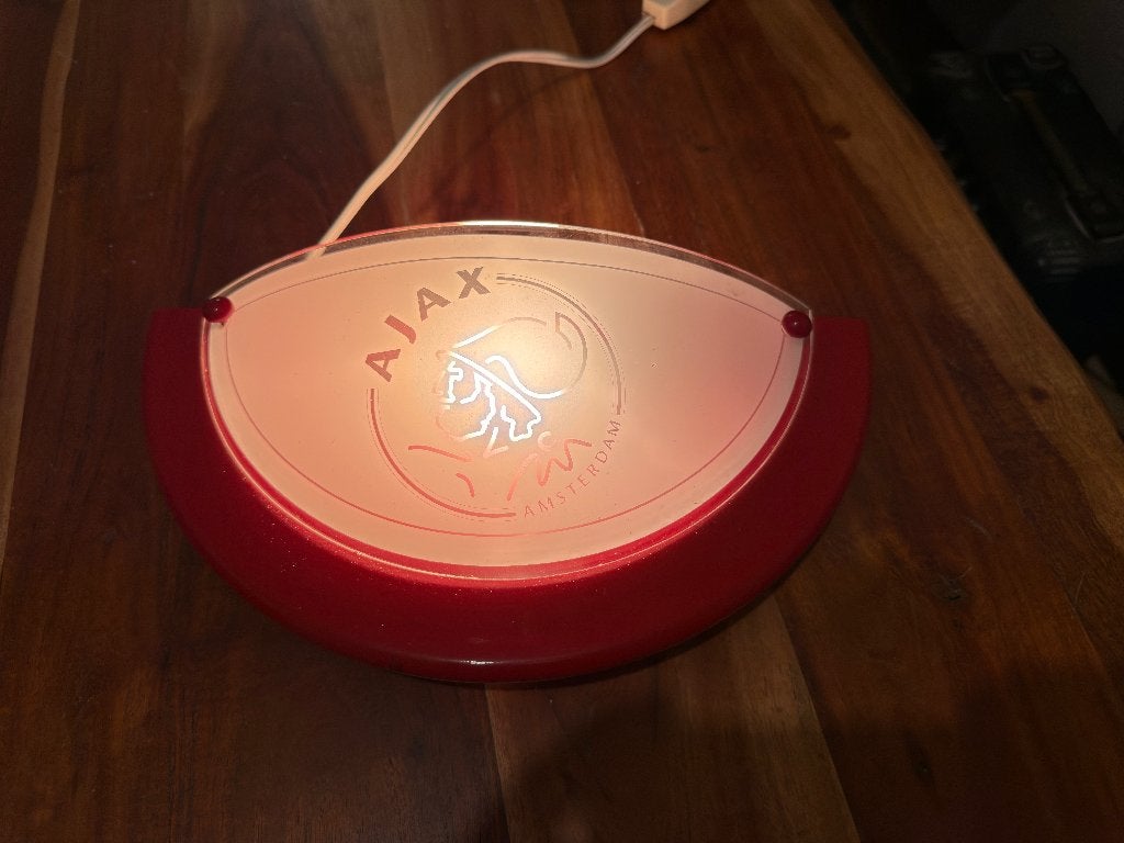 Ajax lamp - 10 EURO, Huis en Inrichting, Ophalen, Zo goed als nieuw, Glas, Voetbalclub