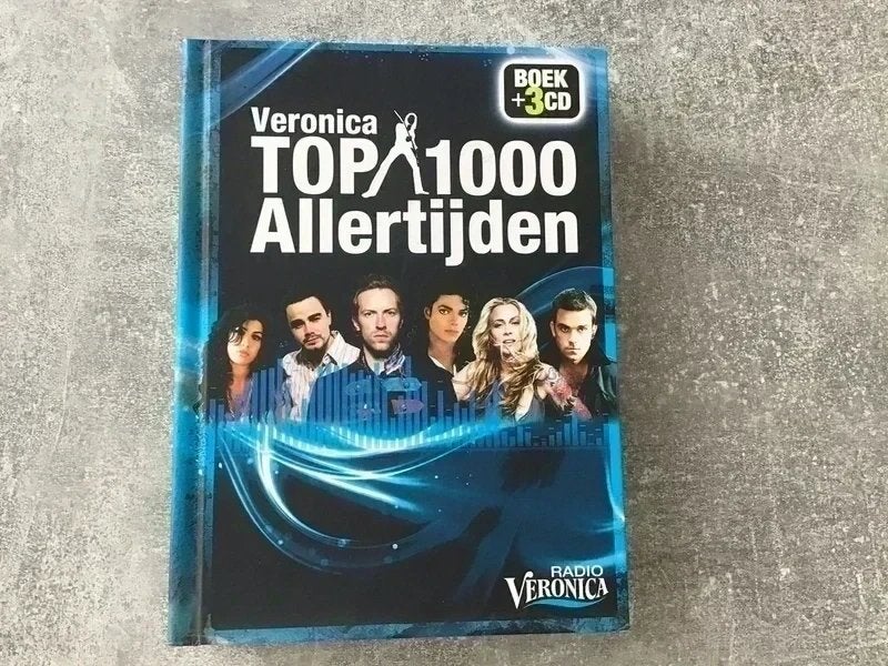 Veronica TOP 1000 Aller Tijden - Boek + 3 CD's, Cd's en Dvd's, Cd's | Pop, Zo goed als nieuw, Pop, Boxset, Inclusief boekje, Speciale editie
