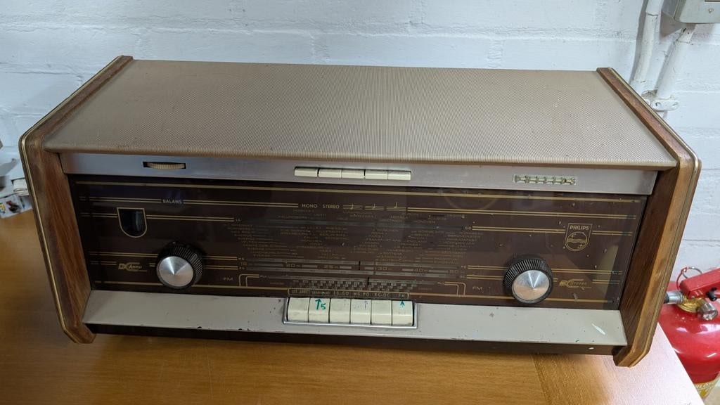 Philips B5X14A Buizenradio Vintage Klassieker, Ophalen of Verzenden, Buis of Buizen