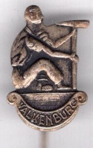 Mijnwerker Valkenburg zilverkleurig speldje ( P_041a), Verzenden, Zo goed als nieuw, Figuurtje, Speldje of Pin