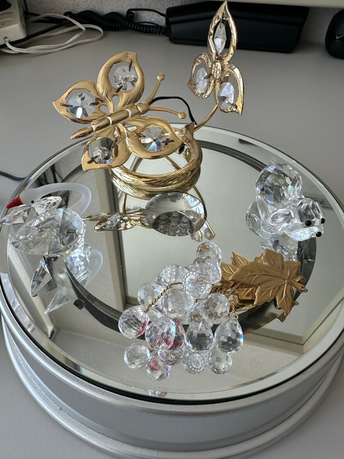 Swarovski Decoratie Set op Draaiplateau, Ophalen of Verzenden, Zo goed als nieuw, Huisaccessoire