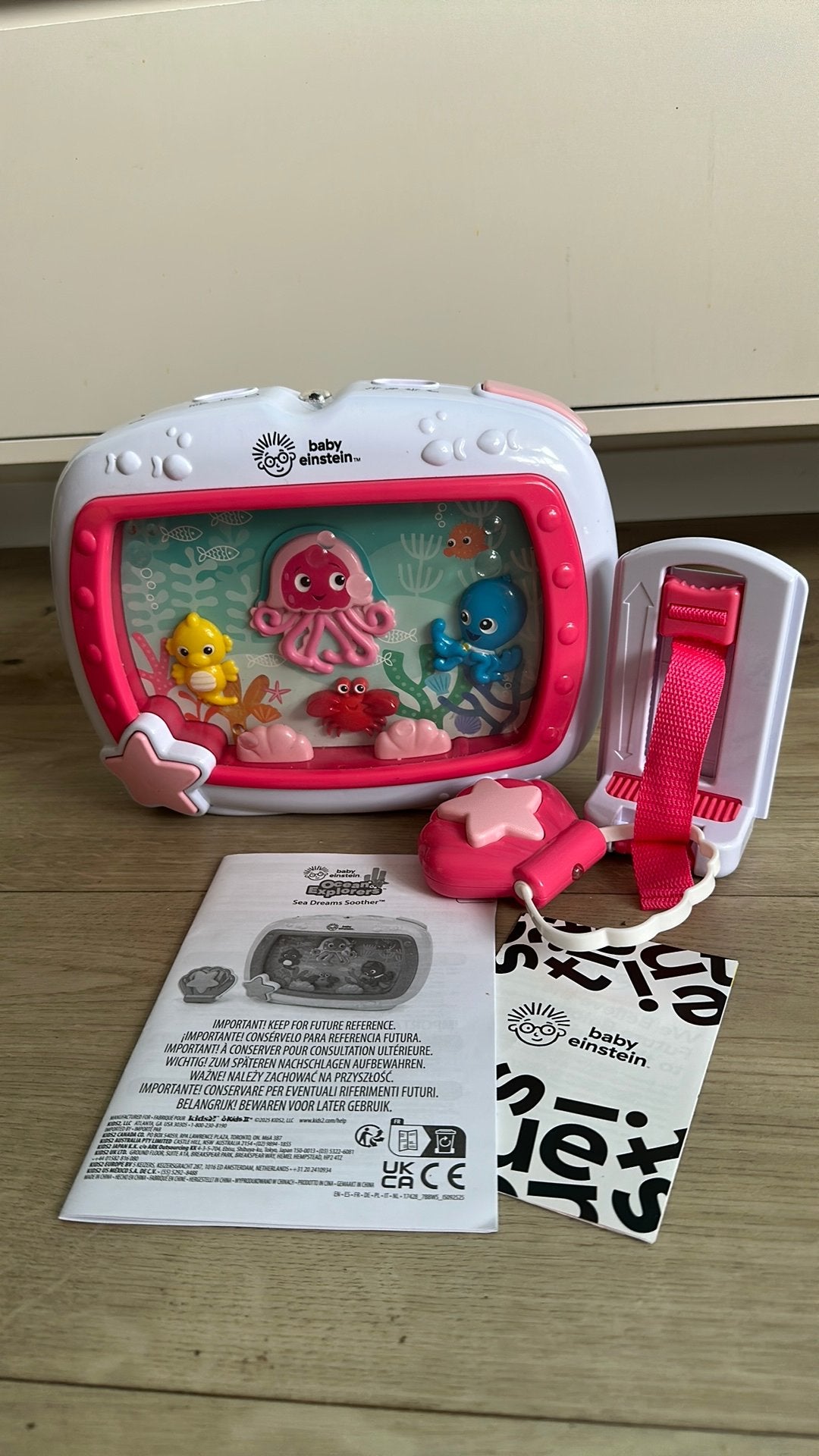 Roze Baby Einstein aquarium met handleiding, Ophalen, Zo goed als nieuw, Overige typen, Met licht