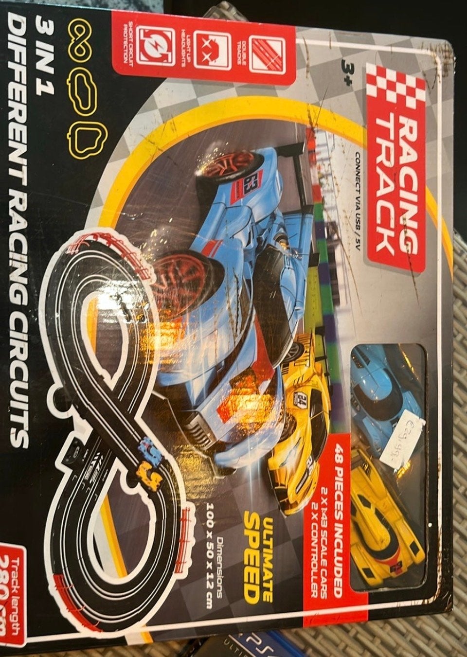 Nieuwe Ultimate Speed Racing Track - 3-in-1 Racebaan, Overige merken, Racebaan, Nieuw, Ophalen of Verzenden
