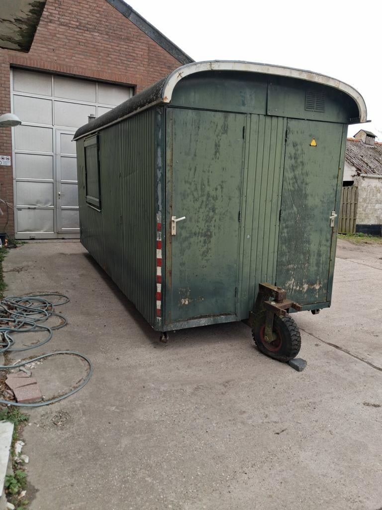 Schaftwagen/pipowagen mancave, Doe-het-zelf en Verbouw, Bouwketen en Schaftketen, Ophalen