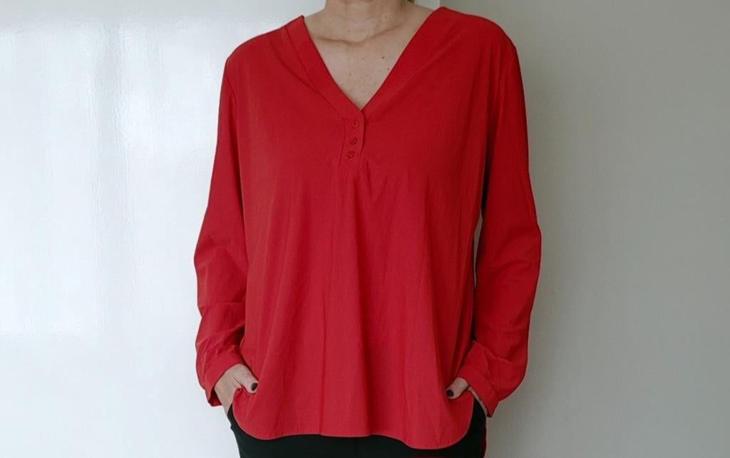 Studio Anneloes Evi blouse XXL Rood Travelstof top, Kleding | Dames, Blouses en Tunieken, Studio Anneloes, Maat 46/48 (XL) of groter
