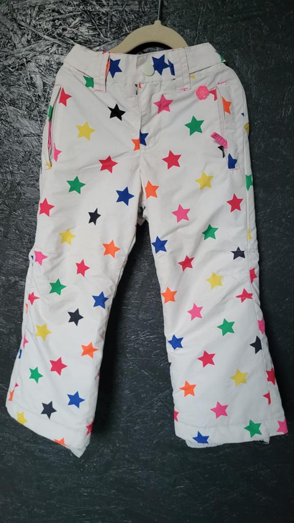 Witte skibroek met sterren voor kinderen, maat 104, Kinderen en Baby's, Kinderkleding | Overige, Ophalen, Gebruikt, Frendz, Meisje