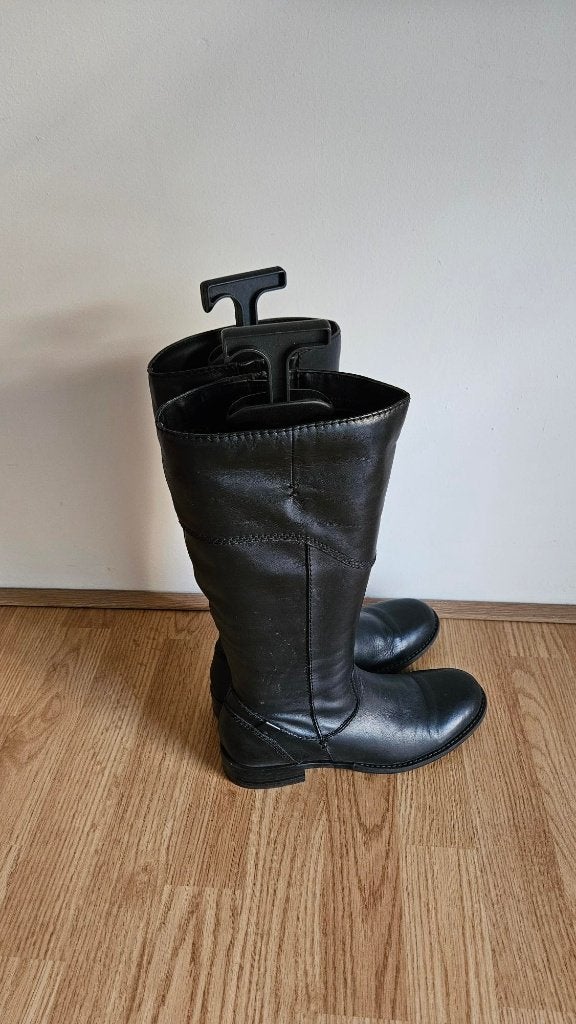 Zwarte Hush Puppies mt 38 laarzen smalle schacht, Hoge laarzen, Zwart, Ophalen of Verzenden, Zo goed als nieuw