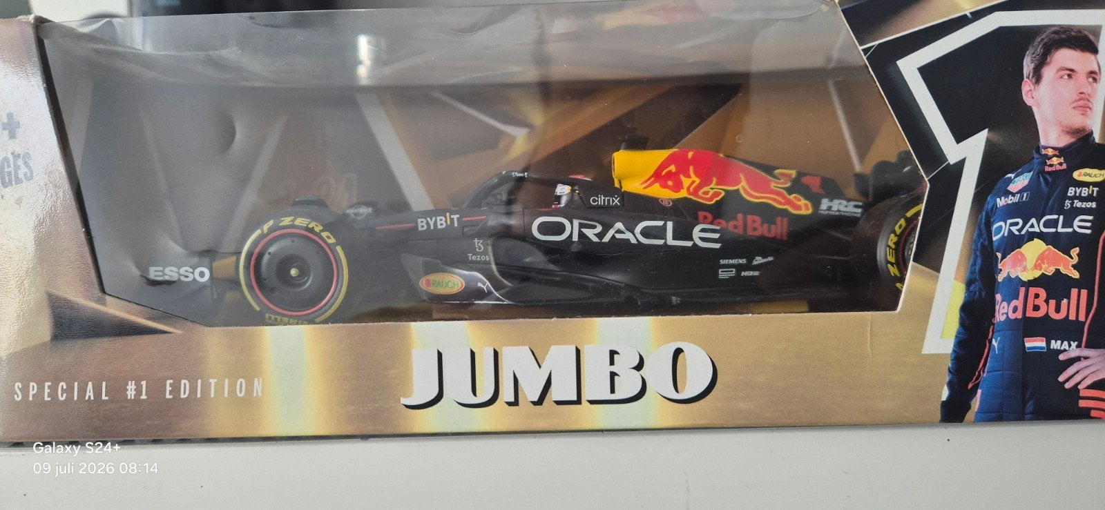 Max Verstappen Red Bull F1 modelauto Jumbo editie, 1:50 of kleiner, Auto, Nieuw, Ophalen