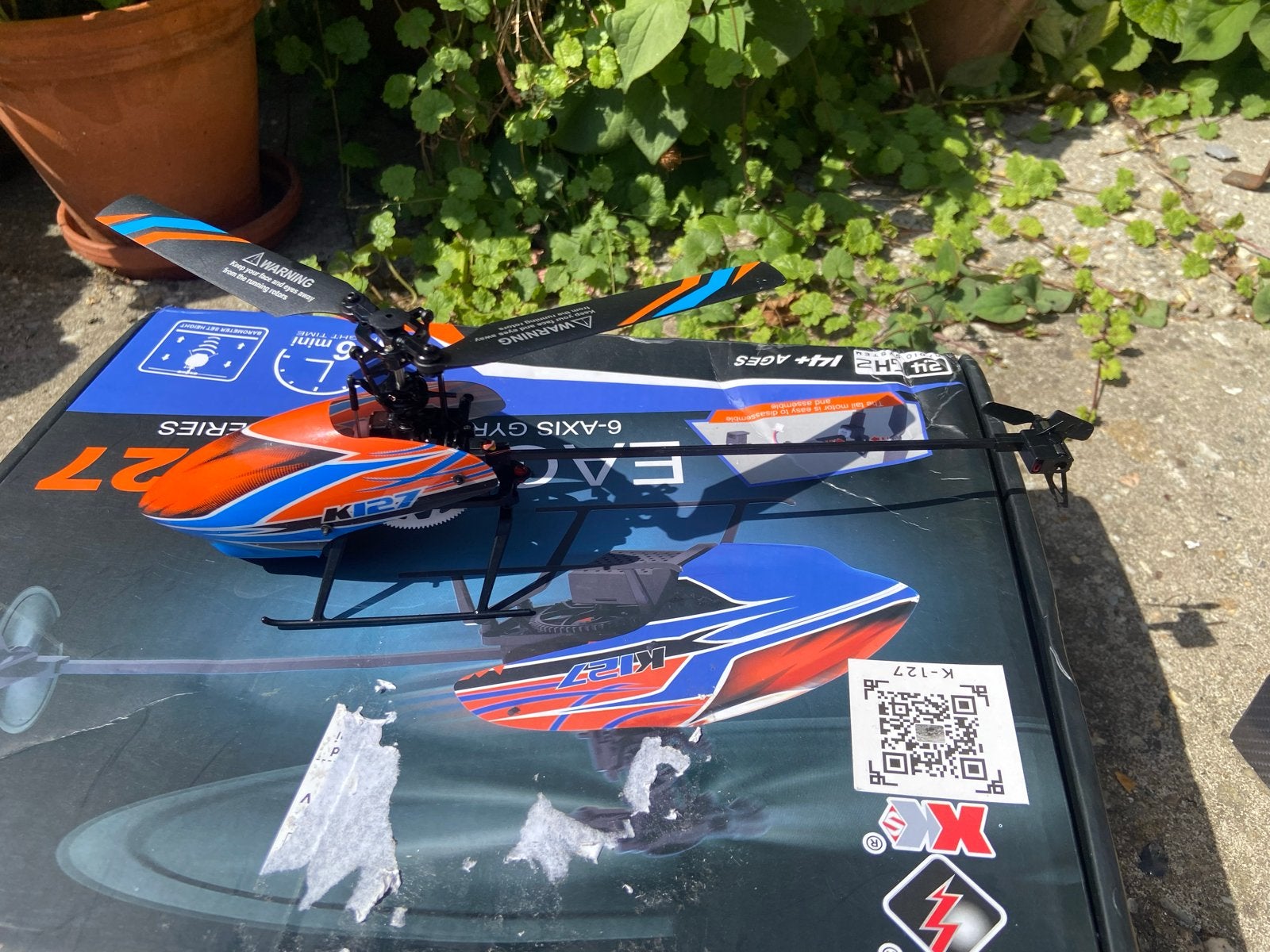 XK K127 Eagle RC Helikopter 6-assige Gyro 4-kanaals, Hobby en Vrije tijd, RTF (Ready to Fly), Helikopter, Zo goed als nieuw, Ophalen