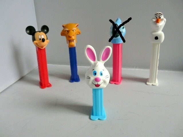 Pez snoepautomaatjes #  div. disney figuren - foto's, Verzamelen, Ophalen of Verzenden, Mickey Mouse, Zo goed als nieuw, Beeldje of Figuurtje