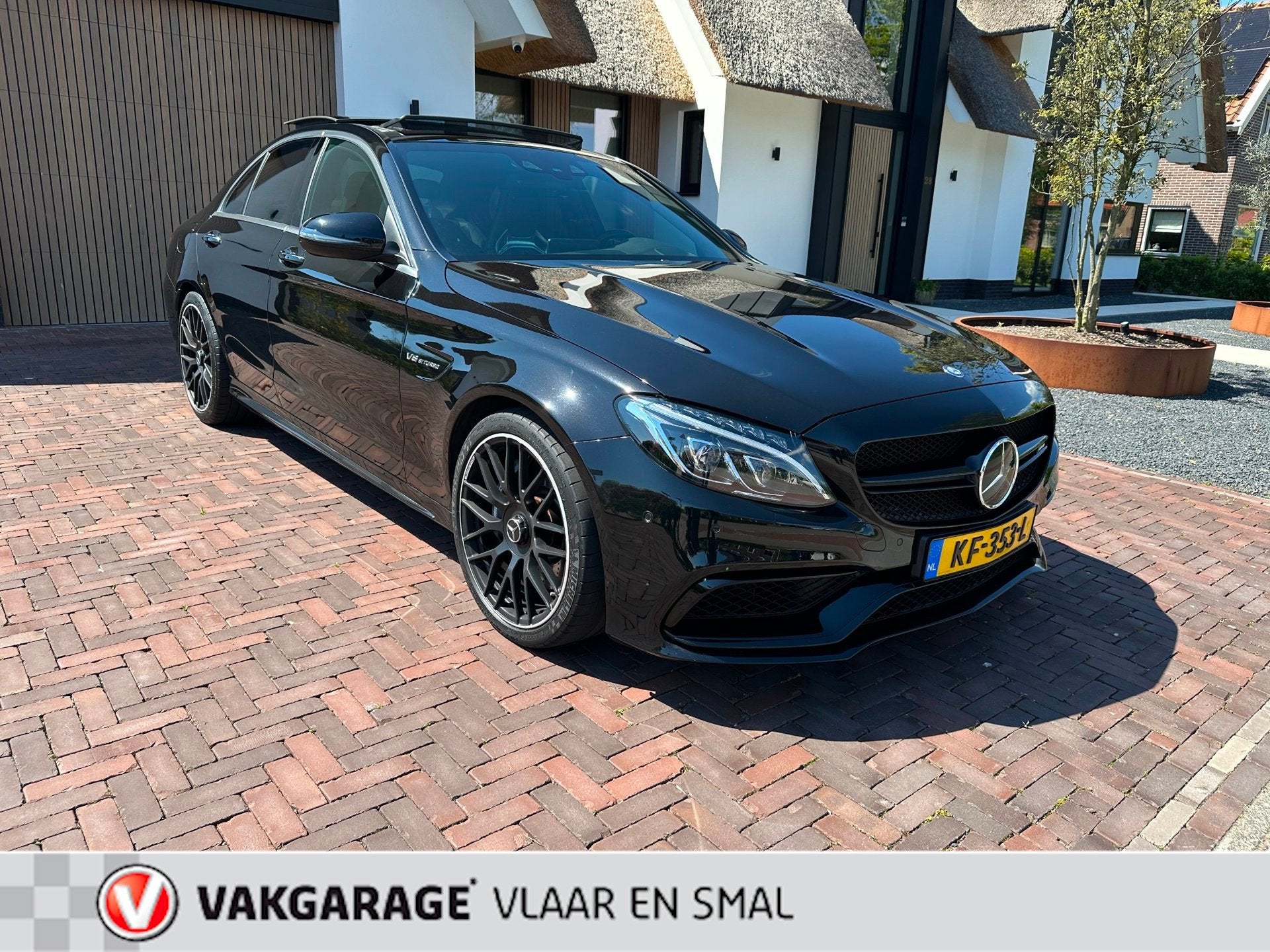 Mercedes-Benz C-klasse AMG 63 Edition 1 -Schaal stoelen-Pano, Auto's, Achterwielaandrijving, Gebruikt, Zwart, Leder
