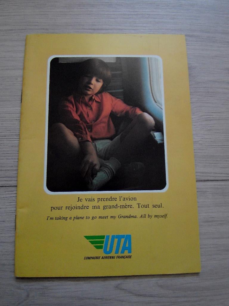 Brochure UTA Compagnie Aerienne Française, Verzenden, Zo goed als nieuw, Overige typen