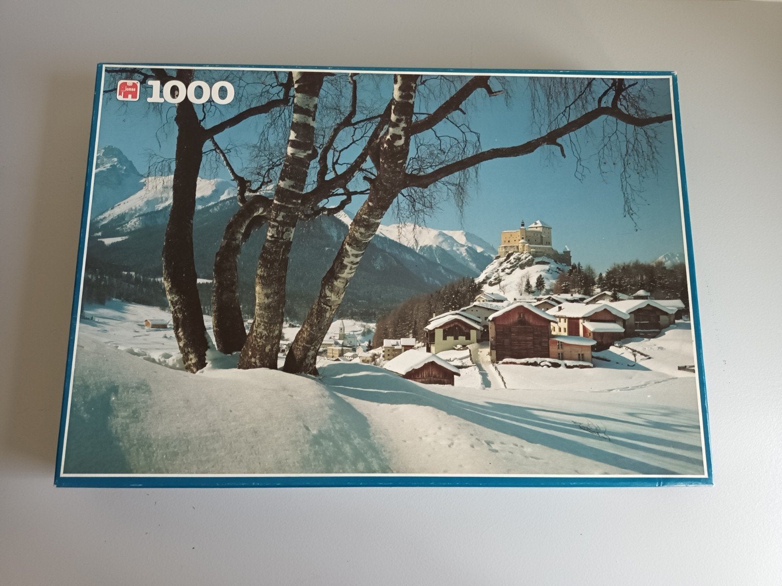 Legpuzzel 1000 stukjes puzzel Schloss Tarasp Zwitserland, Ophalen of Verzenden, 500 t/m 1500 stukjes, Gebruikt, Legpuzzel