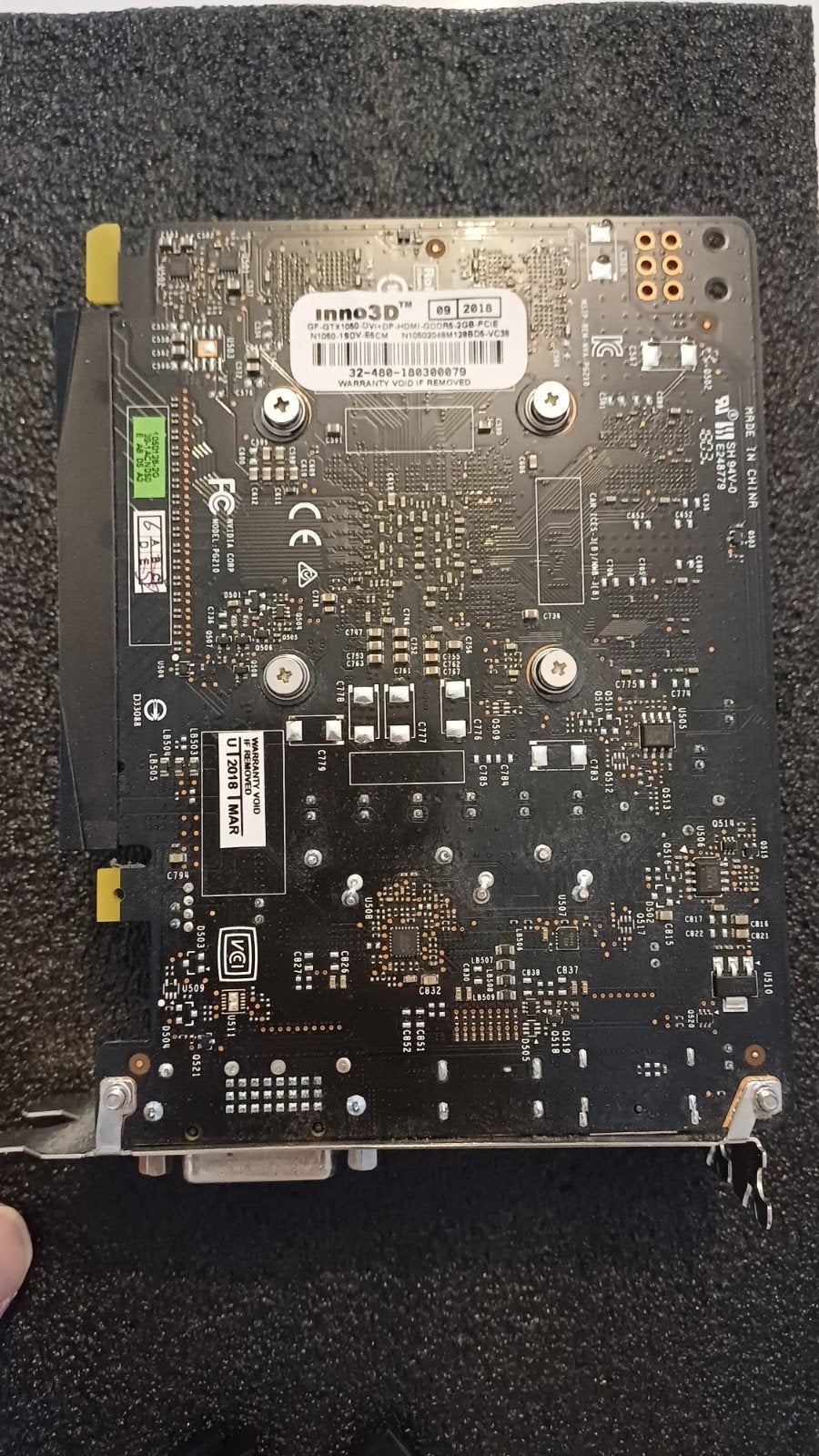Inno3D NVIDIA GeForce GTX 1050 2GB GDDR4 Videokaart, Computers en Software, Ophalen, PCI-Express 3, Gebruikt, HDMI