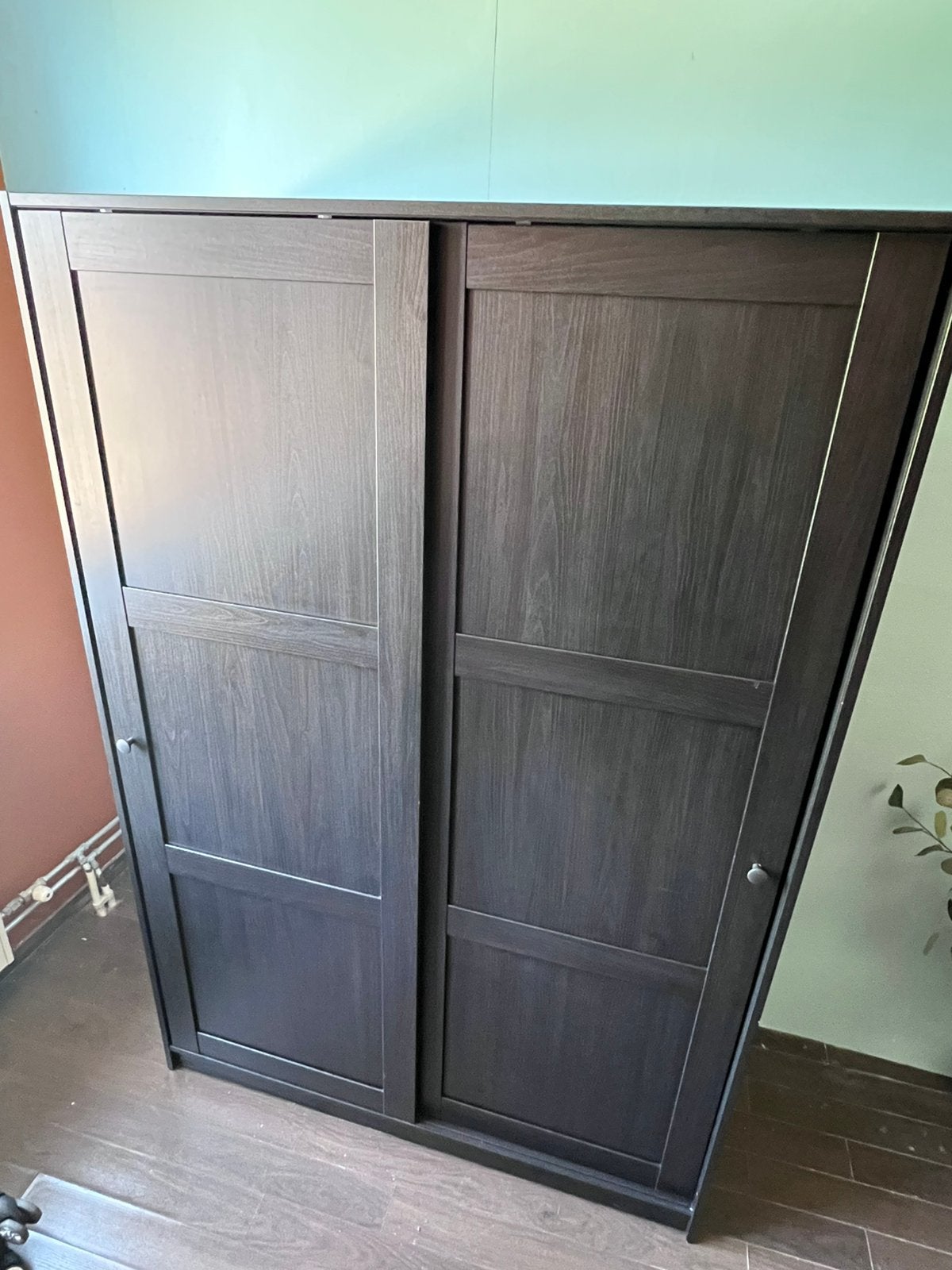 Kledingkast Rakkestad Ikea zwart bruin, Ophalen, Zo goed als nieuw, 50 tot 75 cm, 150 tot 200 cm